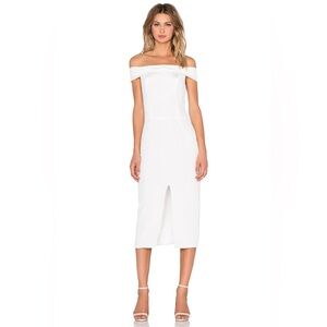 Olcay Gulsen Off The Shoulder Midi Dress